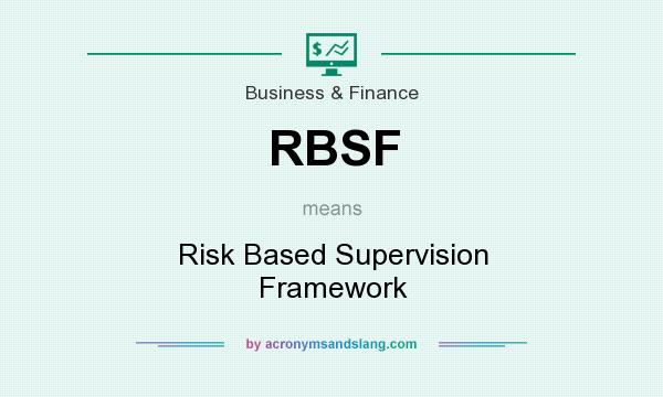 What does RBSF mean? It stands for Risk Based Supervision Framework