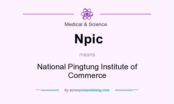 What does Npic mean? It stands for National Pingtung Institute of Commerce