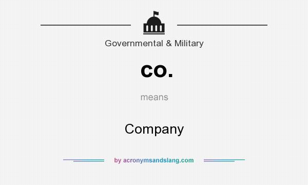 What does co. mean? It stands for Company