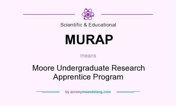 What does MURAP mean? It stands for Moore Undergraduate Research Apprentice Program