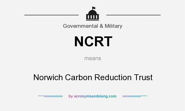 What does NCRT mean? It stands for Norwich Carbon Reduction Trust