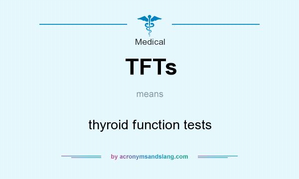 What does TFTs mean? It stands for thyroid function tests