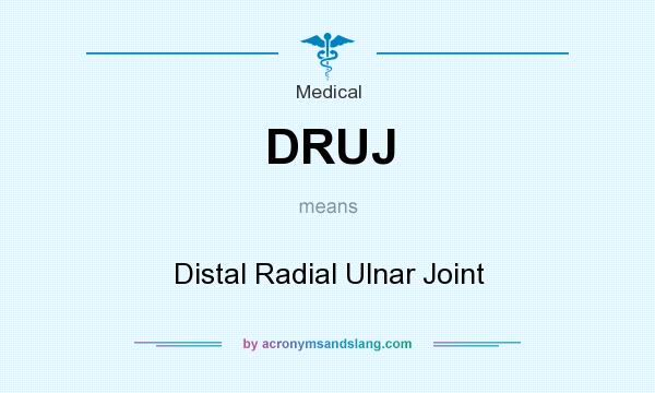 What does DRUJ mean? It stands for Distal Radial Ulnar Joint