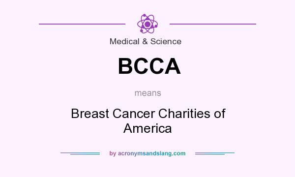 What does BCCA mean? It stands for Breast Cancer Charities of America