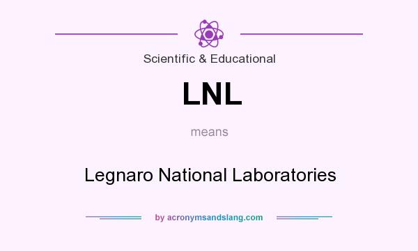 What does LNL mean? It stands for Legnaro National Laboratories