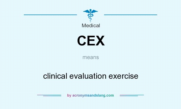 What does CEX mean? It stands for clinical evaluation exercise