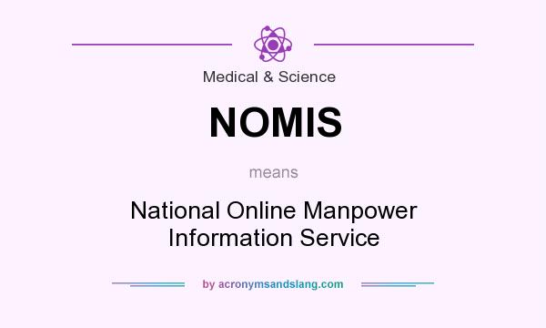 What does NOMIS mean? It stands for National Online Manpower Information Service
