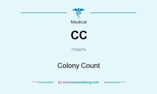 What does CC mean? It stands for Colony Count