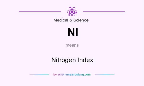 What does NI mean? It stands for Nitrogen Index