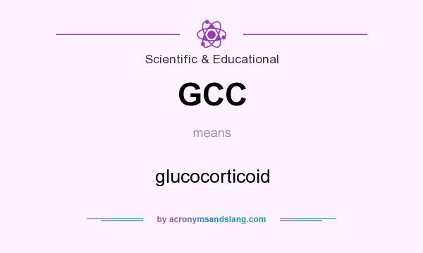 What does GCC mean? It stands for glucocorticoid