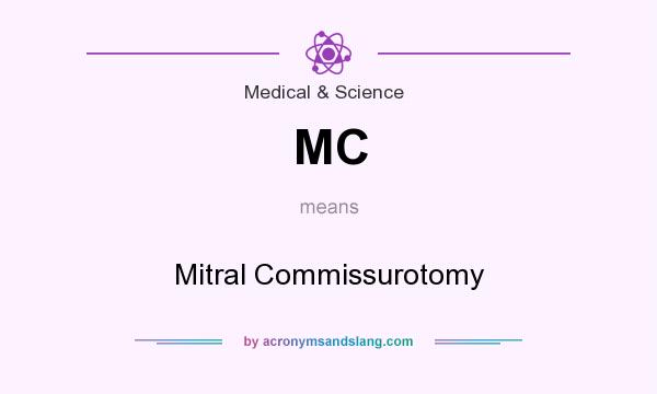 What does MC mean? It stands for Mitral Commissurotomy