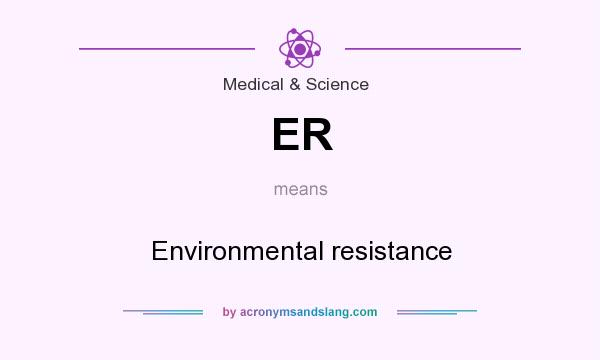 What does ER mean? It stands for Environmental resistance