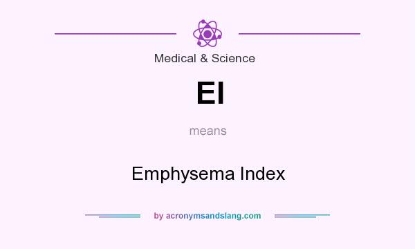 What does EI mean? It stands for Emphysema Index