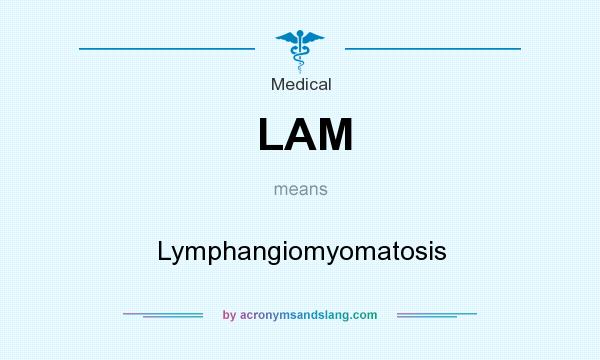 What does LAM mean? It stands for Lymphangiomyomatosis