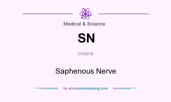 What does SN mean? It stands for Saphenous Nerve