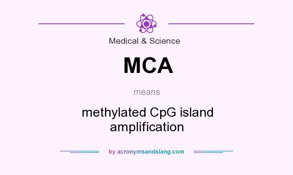 What does MCA mean? It stands for methylated CpG island amplification