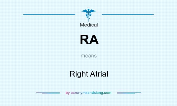 What does RA mean? It stands for Right Atrial