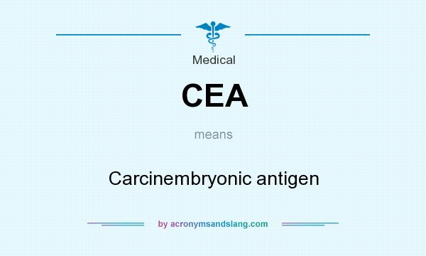 What does CEA mean? It stands for Carcinembryonic antigen
