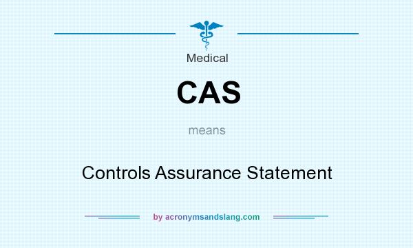 What does CAS mean? It stands for Controls Assurance Statement