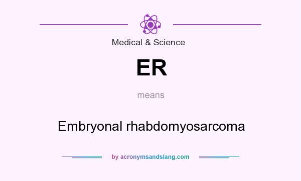 What does ER mean? It stands for Embryonal rhabdomyosarcoma