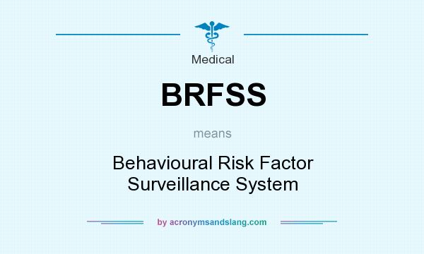 What does BRFSS mean? It stands for Behavioural Risk Factor Surveillance System