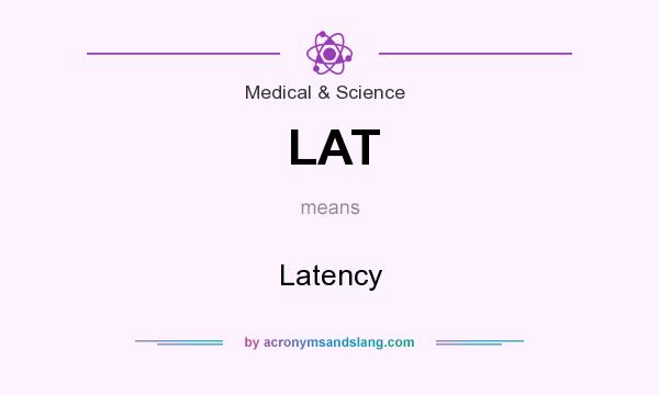 What does LAT mean? It stands for Latency