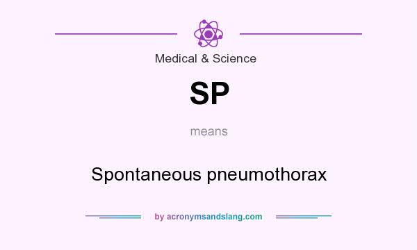 What does SP mean? It stands for Spontaneous pneumothorax