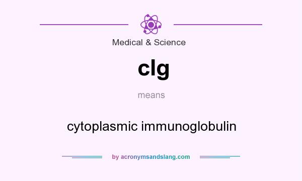 What does cIg mean? It stands for cytoplasmic immunoglobulin
