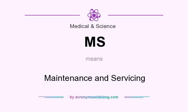 What does MS mean? It stands for Maintenance and Servicing