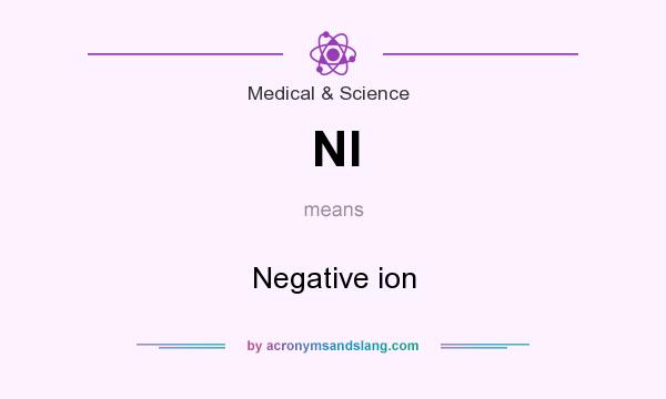 What does NI mean? It stands for Negative ion