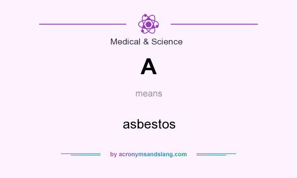 What does A mean? It stands for asbestos