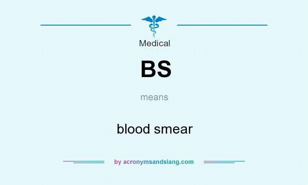 What does BS mean? It stands for blood smear