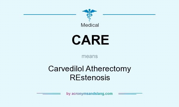 What does CARE mean? It stands for Carvedilol Atherectomy REstenosis