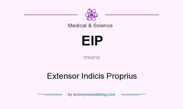 What does EIP mean? It stands for Extensor Indicis Proprius