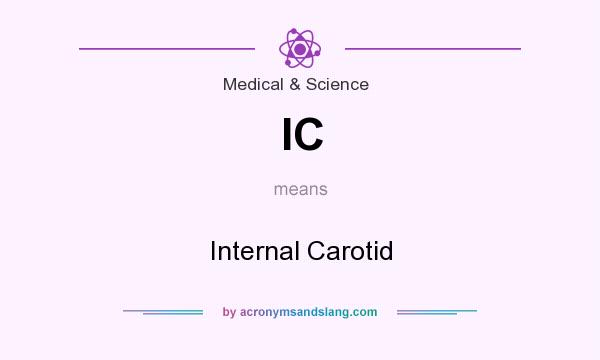 What does IC mean? It stands for Internal Carotid