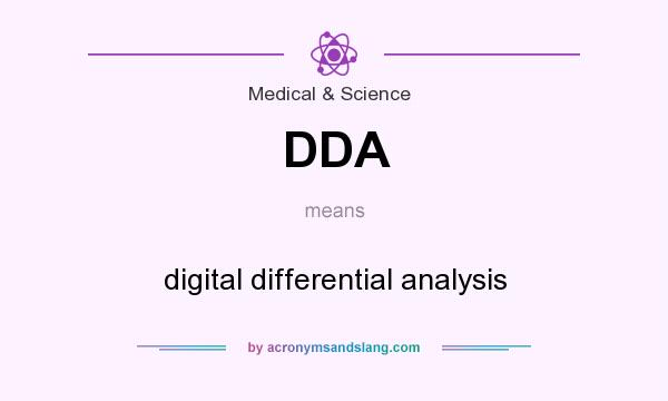 What does DDA mean? It stands for digital differential analysis