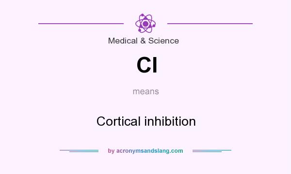 What does CI mean? It stands for Cortical inhibition