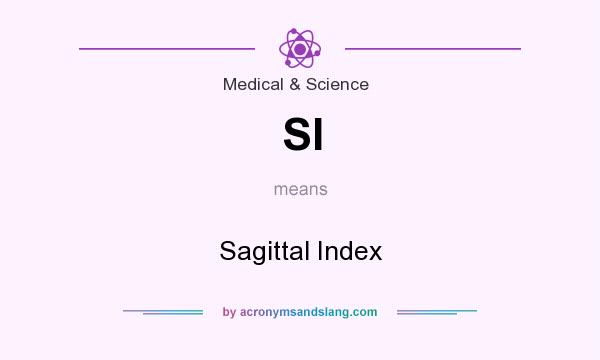 What does SI mean? It stands for Sagittal Index