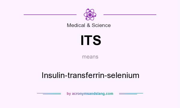 What does ITS mean? It stands for Insulin-transferrin-selenium