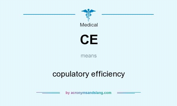 What does CE mean? It stands for copulatory efficiency