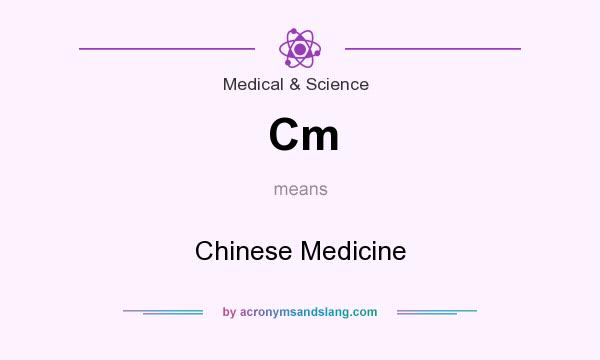 What does Cm mean? It stands for Chinese Medicine