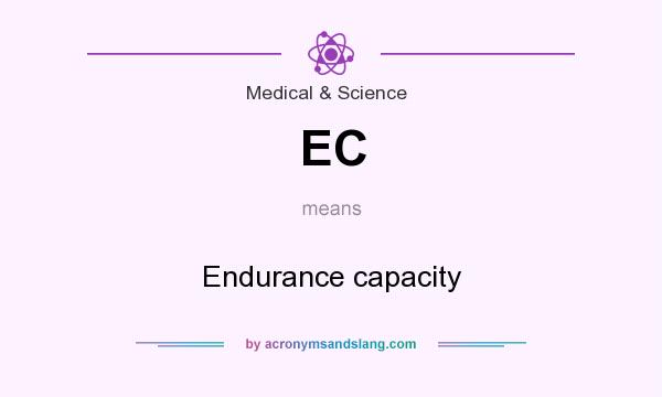 What does EC mean? It stands for Endurance capacity