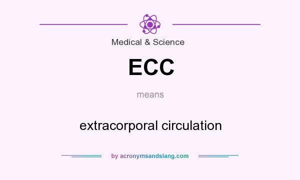 What does ECC mean? It stands for extracorporal circulation