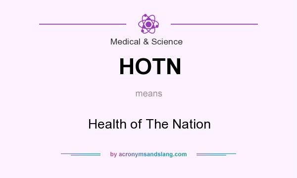 What does HOTN mean? It stands for Health of The Nation