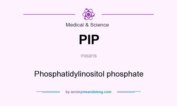 What does PIP mean? It stands for Phosphatidylinositol phosphate