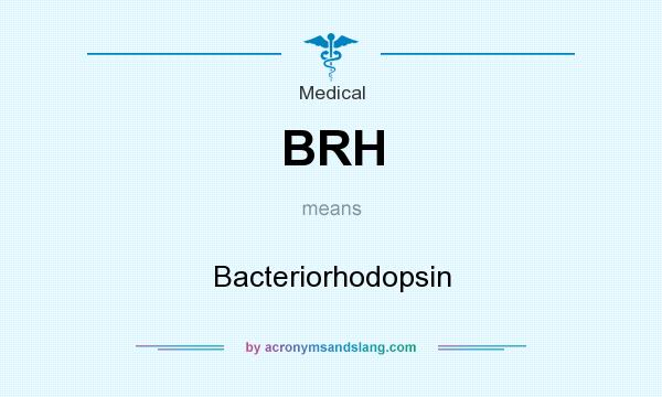 What does BRH mean? It stands for Bacteriorhodopsin