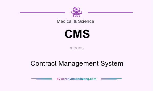 What does CMS mean? It stands for Contract Management System