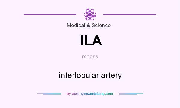 What does ILA mean? It stands for interlobular artery