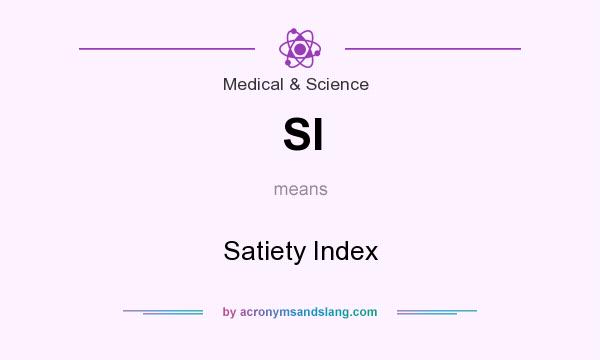 What does SI mean? It stands for Satiety Index