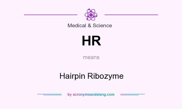 What does HR mean? It stands for Hairpin Ribozyme